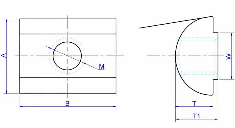 Spring Leaf T Nuts Specifications