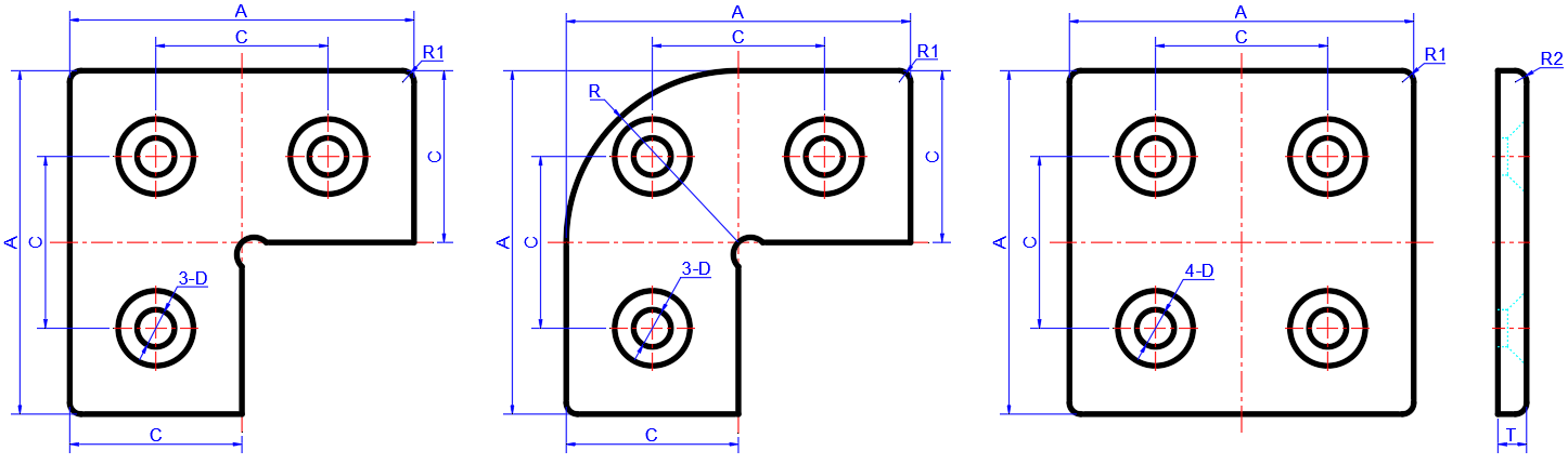 Aluminum End Caps Rectangular Dimensions