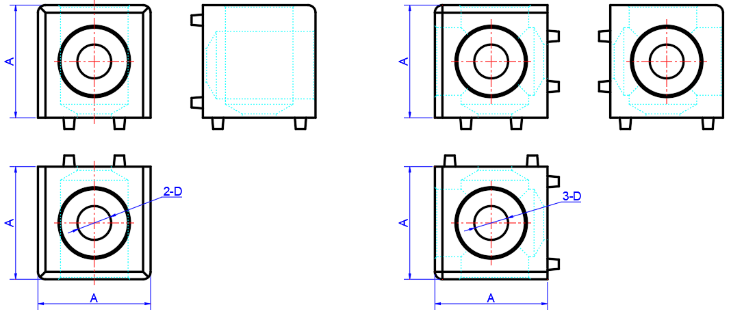 Cube Connectors Dimension Reference