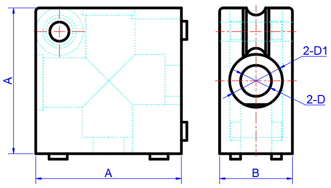 Lower Door Slider Block dimension diagram