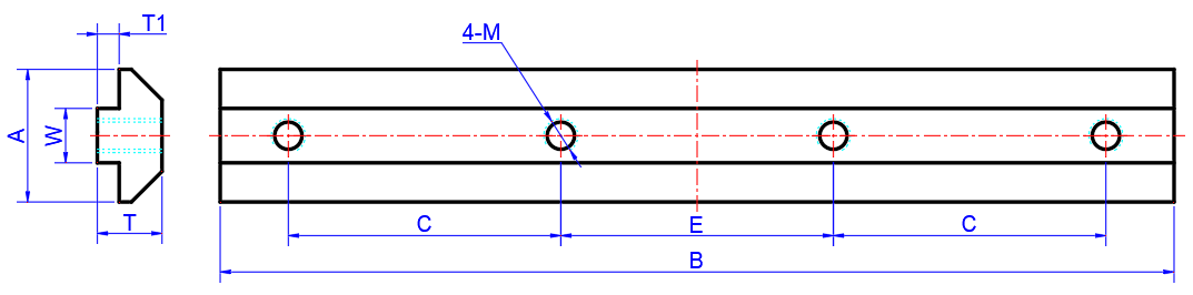 Linear Extension Connectors Dimension Reference