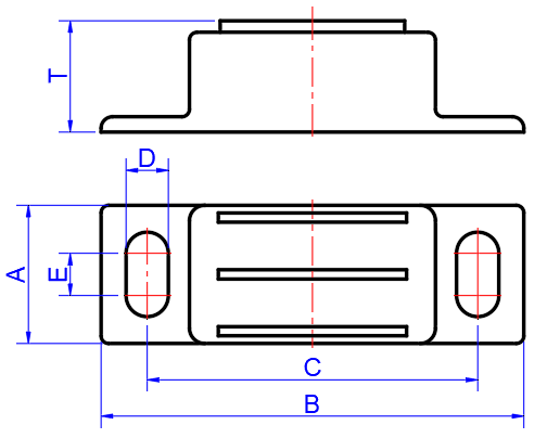 Magnetic Catches dimension diagram