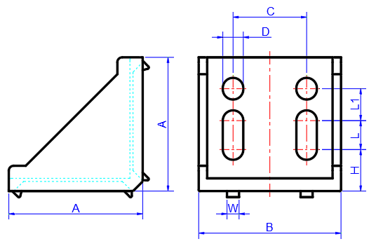 Large Square Profile Dimension Reference